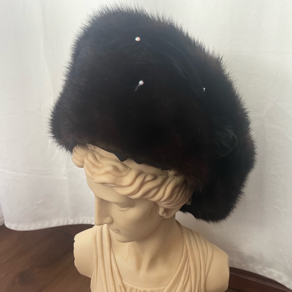 Genuine mink hat